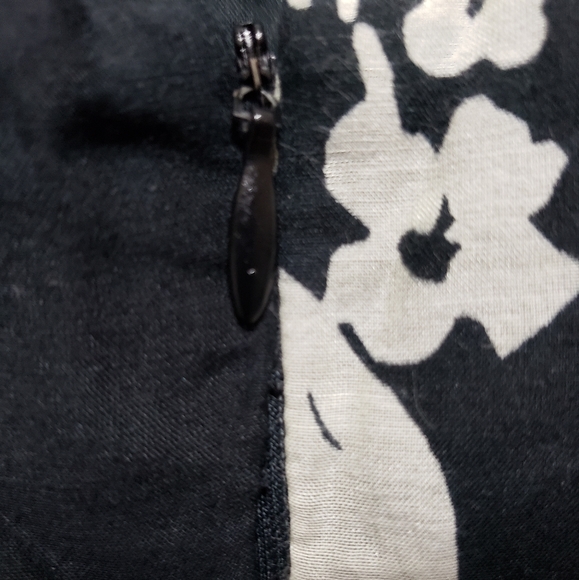 Lapis Floral Black And White Braided Adjustable Straps Cotton Silk Women Size L - Picture 7 of 11